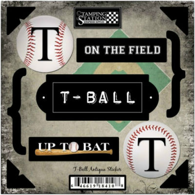 Stamping Station - T-Ball Antique Stickers